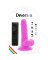 DIVERSIA DILDO FLEXIBLE CON VIBRACION 17 CM LILA