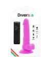 DIVERSIA DILDO FLEXIBLE CON VIBRACIoN 18 CM LILA