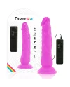 DIVERSIA DILDO FLEXIBLE CON VIBRACION 21 CM LILA