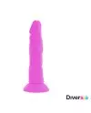 DIVERSIA DILDO FLEXIBLE CON VIBRACION 23 CM LILA