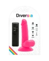 DIVERSIA DILDO FLEXIBLE CON VIBRACION 17 CM ROSA