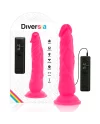 DIVERSIA DILDO FLEXIBLE CON VIBRACION 21 CM ROSA