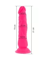 DIVERSIA DILDO FLEXIBLE CON VIBRACION 21 CM ROSA