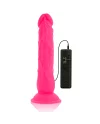 DIVERSIA DILDO FLEXIBLE CON VIBRACION 21 CM ROSA