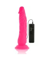 DIVERSIA DILDO FLEXIBLE CON VIBRACION 21 CM ROSA