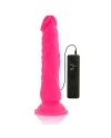 DIVERSIA DILDO FLEXIBLE CON VIBRACION 21 CM ROSA