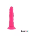 DIVERSIA DILDO FLEXIBLE CON VIBRACION 23 CM PINK