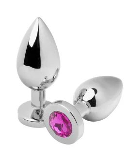 METALHARD ANAL PLUG DIAMOND ROSA MEDIUM 7.62CM