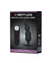 PRETTY LOVE PLUG ANAL SILICONA ESTIMULACION EXTRA Y 12 MODOS VIBRACION NEGRO