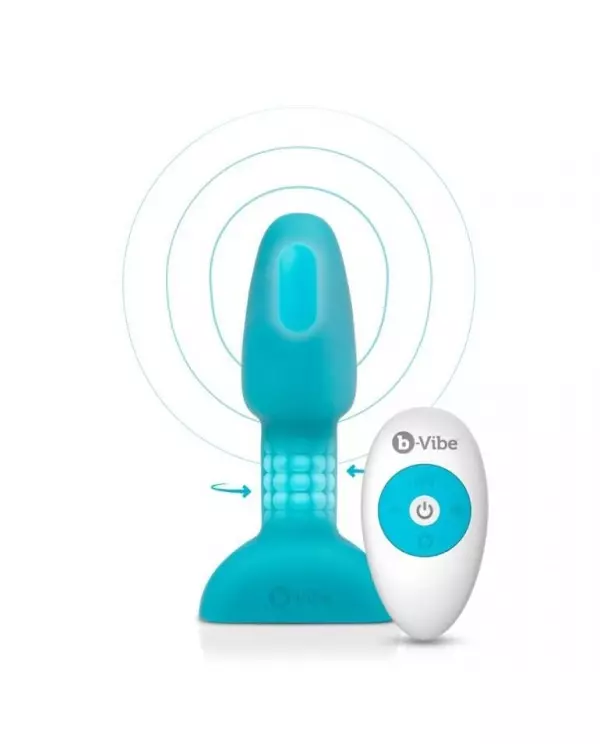 B VIBE RIMMING CONTROL REMOTO ANAL PLUG PETITE TEAL