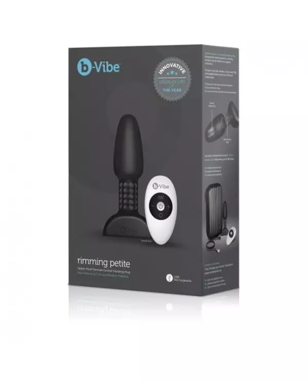 B VIBE RIMMING CONTROL REMOTO ANAL PLUG PETITE NEGRO