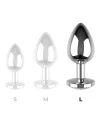 COQUETTE CHIC DESIRE PLUG ANAL DE METAL TALLA L CRISTAL CLEAR 4 X 9CM