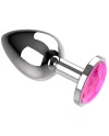 COQUETTE CHIC DESIRE PLUG ANAL DE METAL TALLA L CRISTAL PINK 4 X 9CM