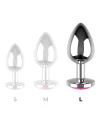 COQUETTE CHIC DESIRE PLUG ANAL DE METAL TALLA L CRISTAL PINK 4 X 9CM