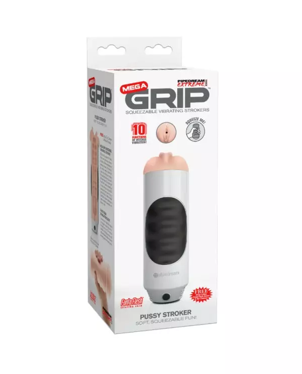 PIPEDREAM EXTREME TOYZ MEGA GRIP VAGINA MASTURBADOR VIBRADOR