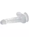 BAILE DILDO REALISTICO CON VENTOSA Y TESTICULOS 167 CM TRANSPARENTE