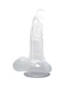 BAILE DILDO REALISTICO CON VENTOSA Y TESTICULOS 167 CM TRANSPARENTE