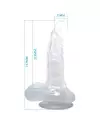 BAILE DILDO REALISTICO CON VENTOSA Y TESTICULOS 167 CM TRANSPARENTE