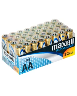 MAXELL PILA ALCALINA AA LR6 PACK*32 PILAS