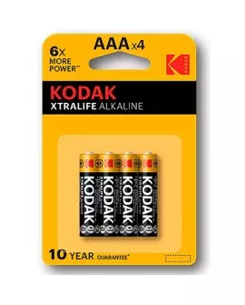 KODAK XTRALIFE PILA ALCALINA AAA LR03 BLISTER*4