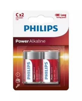 PHILIPS POWER ALKALINE PILA C LR14 BLISTER*2