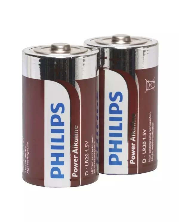 PHILIPS POWER ALKALINE PILA D LR20 BLISTER2