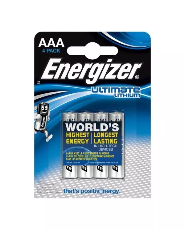 ENERGIZER ULTIMATE LITHIUM PILA LITIO AAA L92 LR03 15V BLISTER4