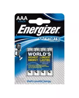 ENERGIZER ULTIMATE LITHIUM PILA LITIO AAA L92 LR03 1,5V BLISTER*4