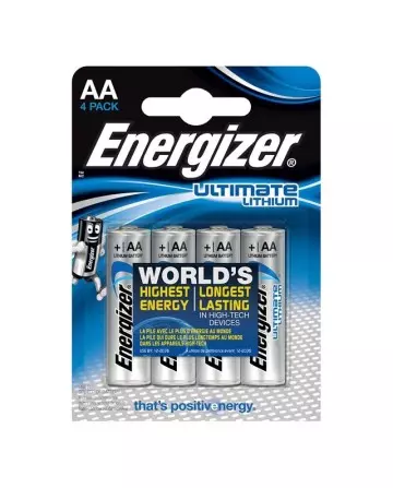 ENERGIZER ULTIMATE LITHIUM PILA LITIO AA L91 LR6 15V BLISTER4