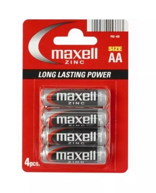 MAXELL PILA SALINA MANGANESO AA R6 BLISTER4