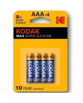 KODAK MAX SUPER PILA ALCALINA AAA LR03 BLISTER*4