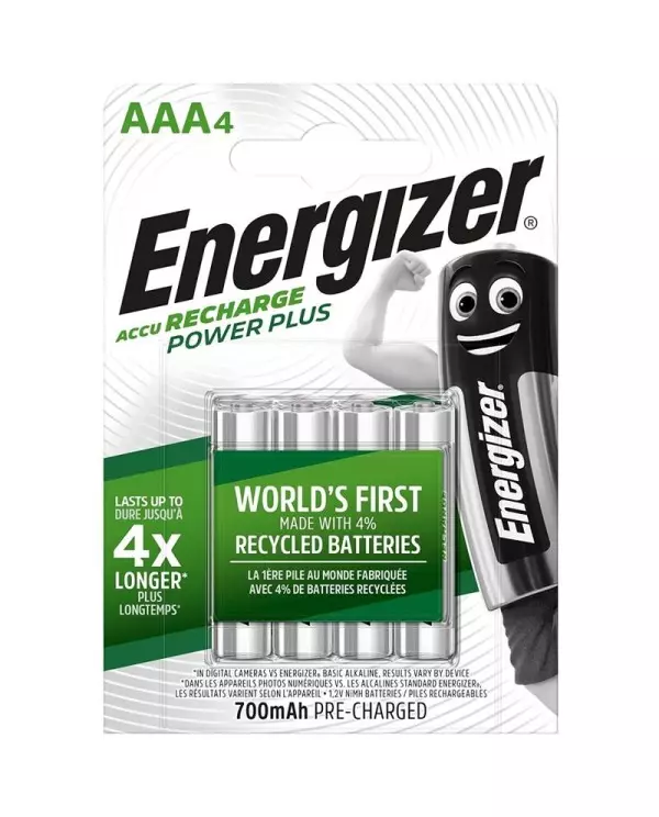 ENERGIZER PILAS RECARGABLES AAA4 BLISTER 4