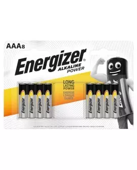 ENERGIZER ALKALINE POWER PILA ALCALINA AAA LR03 BLISTER*8