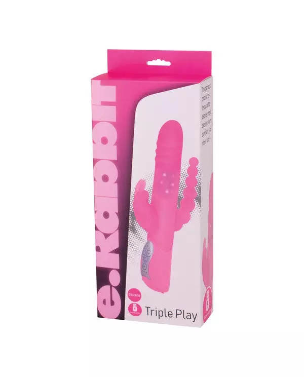 SEVENCREATIONS E RABBIT TRIPLE PLAY VIBRADOR TRIPLE ESTIMULACIoN ROSA