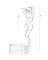 PASSION WOMAN BS025 BODYSTOCKING ESTILO VESTIDO NEGRO TALLA UNICA