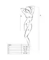 PASSION WOMAN BS027 BODYSTOCKING ESTILO VESTIDO NEGRO TALLA UNICA