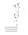 PASSION WOMAN BS031 BODYSTOCKING BLANCO TALLA UNICA