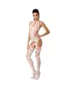 PASSION WOMAN BS053 BODYSTOCKING BLANCO TALLA UNICA