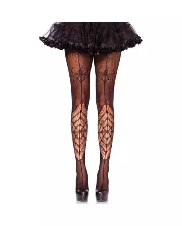 LEG AVENUE MEDIAS SPIDER NEGRO