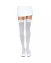 LEG AVENUE MEDIAS NYLON BLANCO Y LAZO BLANCO