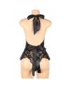 QUEEN LINGERIE TEDDY ESCOTADO DE ENCAJES S M