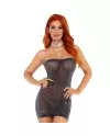 LEG AVENUE VESTIDO DE TUBO PLATEADO TALLA UNICA