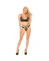 LEG AVENUE SET 2 PIEZAS CON TANGA DOBLE TIRANTA S M