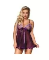 SUBBLIME BABYDOLL CON LACITO Y BRILLANTES LILA S M