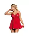 SUBBLIME BABYDOLL ROJO CON LACITO Y BRILLANTES S M