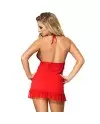 SUBBLIME BABYDOLL ROJO CON BORDADOS FLORALES EN PECHOS S M