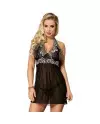 SUBBLIME BABYDOLL CON BORDADOS FLORALES BLANCOS S M