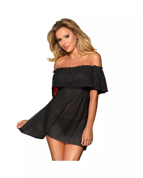 SUBBLIME VESTIDO CORTO TANGA NEGRO S M