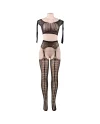 QUEEN LINGERIE BODYSTOCKING TOP MANGA LARGA S L