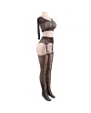 QUEEN LINGERIE BODYSTOCKING TOP MANGA LARGA S L